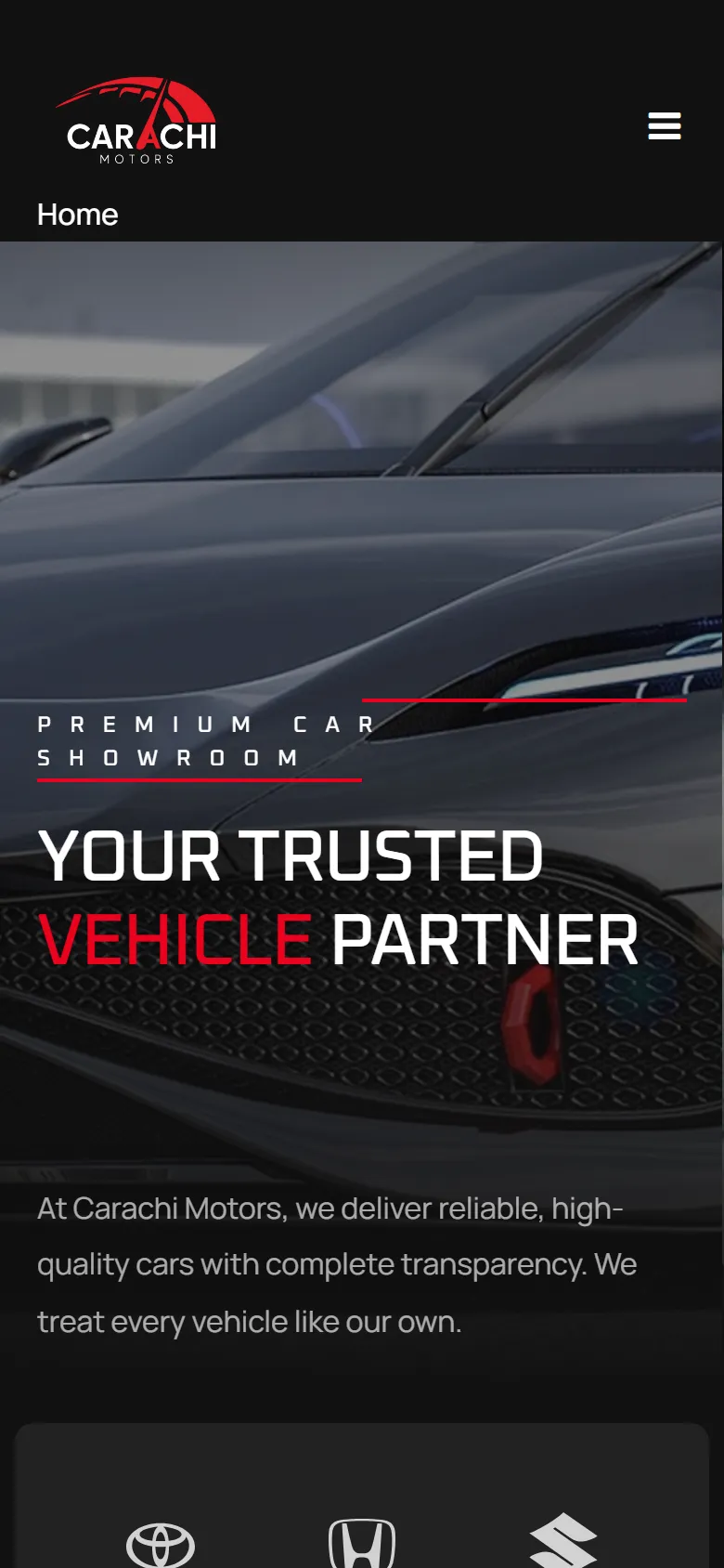 Showroom on mobile